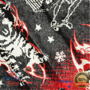 Funny Punk Kittens With Flame Designs And Shopping Cart Motif Christmas Ugly Sweatshirts