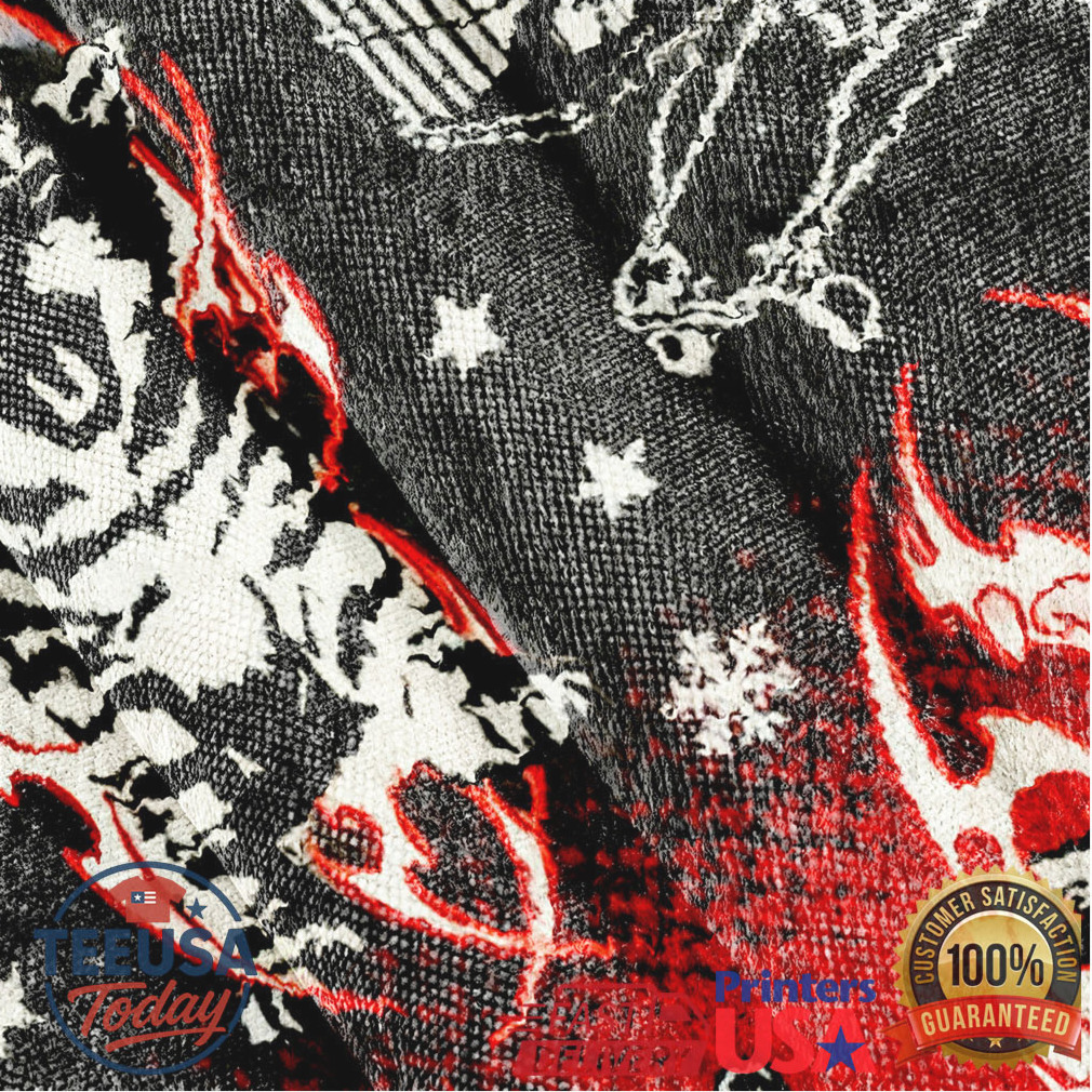 Funny Punk Kittens With Flame Designs And Shopping Cart Motif Christmas Ugly Sweatshirts Funny Punk Kittens With Flame Designs And Shopping Cart Motif Christmas Ugly Sweatshirts