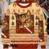 Funny Cat Smoking Cigarette Meme Christmas Ugly Sweatshirt Funny Cat Smoking Cigarette Meme Christmas Ugly Sweatshirt