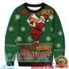 Smoking Dog Christmas Ugly Sweatshirt