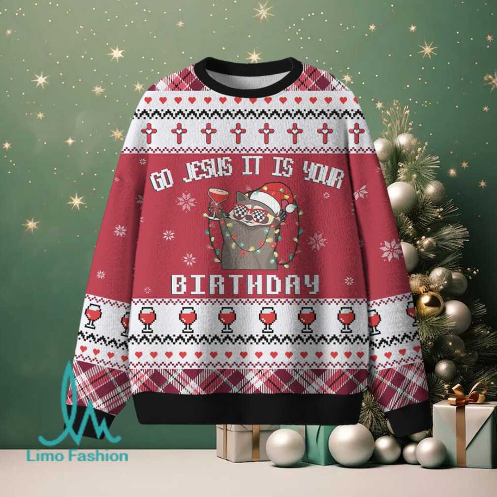 Go Jesus It Is Your Birthday Furry Christian Lightweight Sweater Go Jesus It Is Your Birthday Furry Christian Lightweight Sweater
