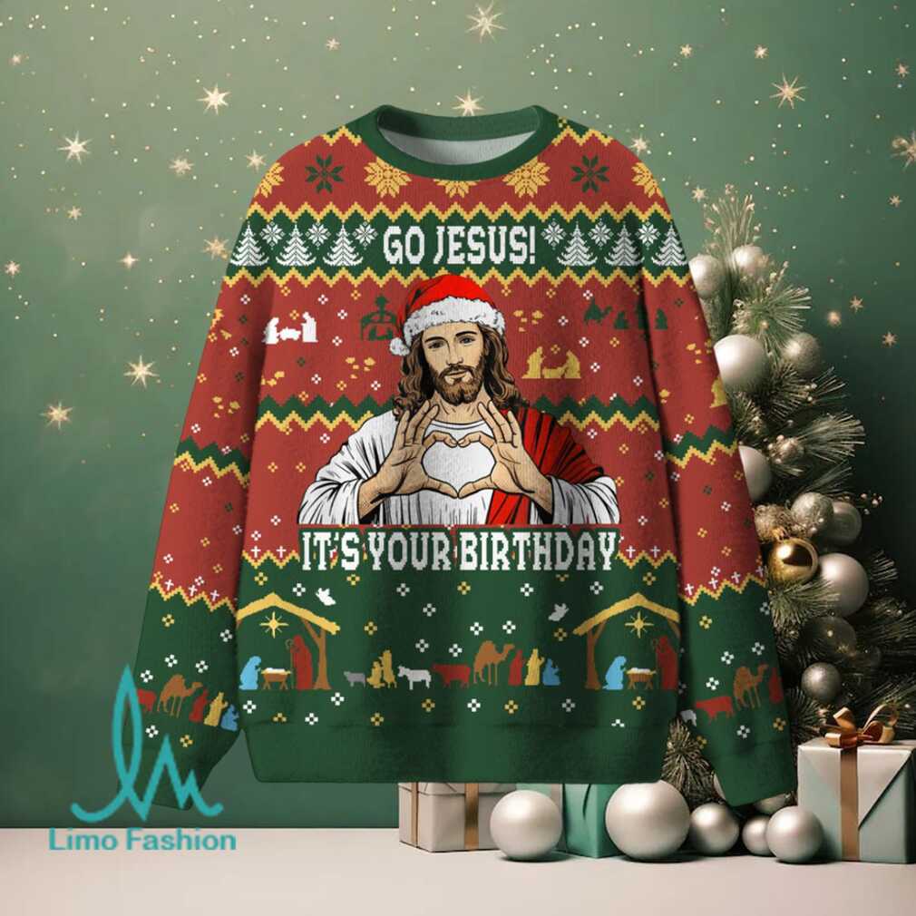 Go Jesus It’s Your Birthday Christian Lightweight Sweater Go Jesus It’s Your Birthday Christian Lightweight Sweater