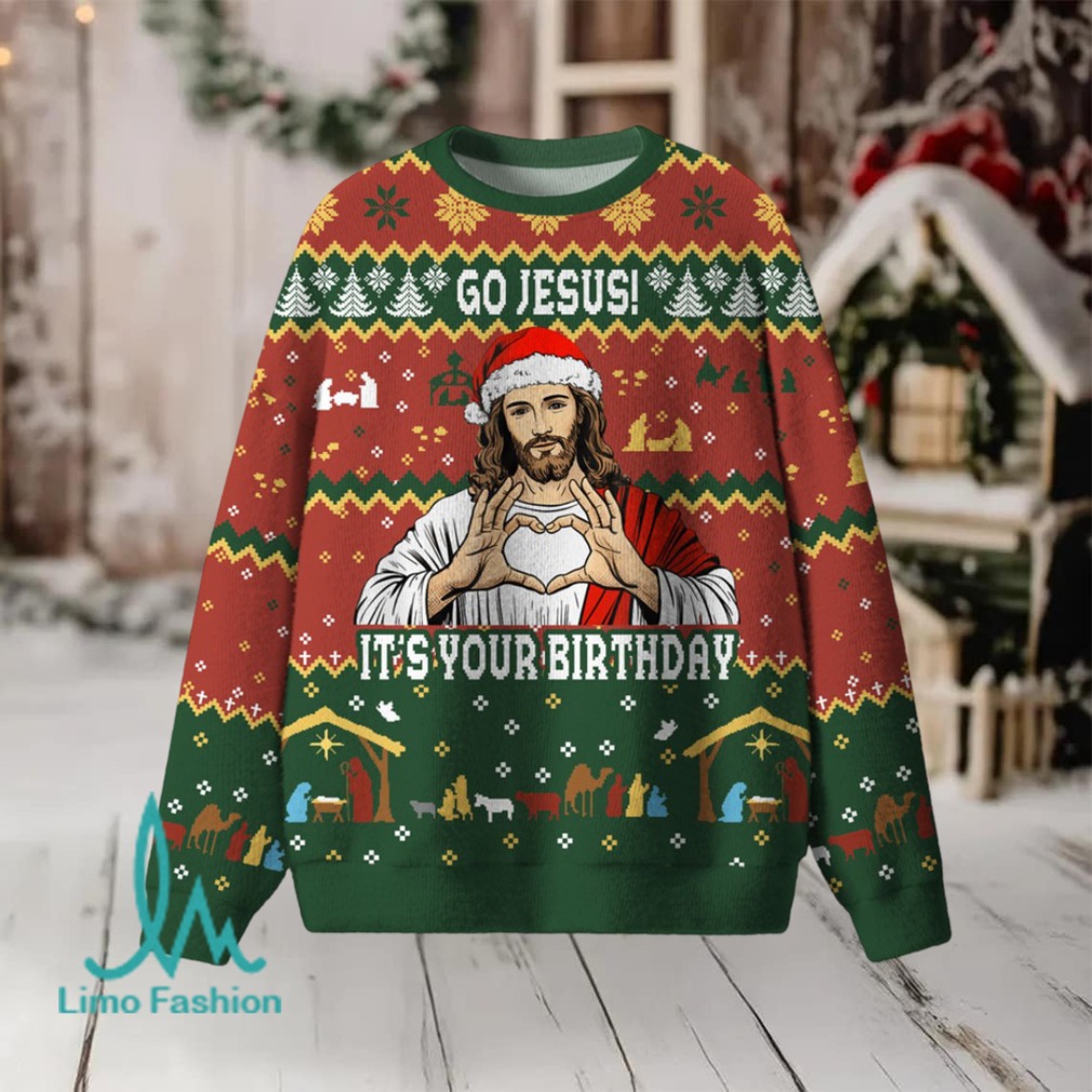 Go Jesus It’s Your Birthday Christian Lightweight Sweater Go Jesus It’s Your Birthday Christian Lightweight Sweater