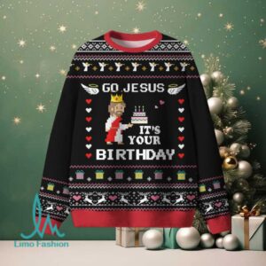 Go Jesus It’s Your Birthday Furry Christian Lightweight Sweater