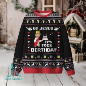 Go Jesus It’s Your Birthday Furry Christian Lightweight Sweater
