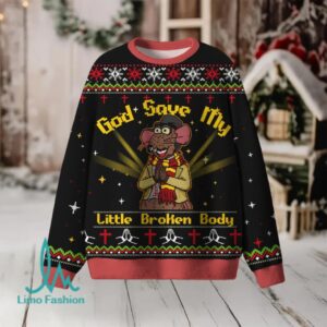 God Save My Little Broken Body Furry Christian Lightweight Sweater
