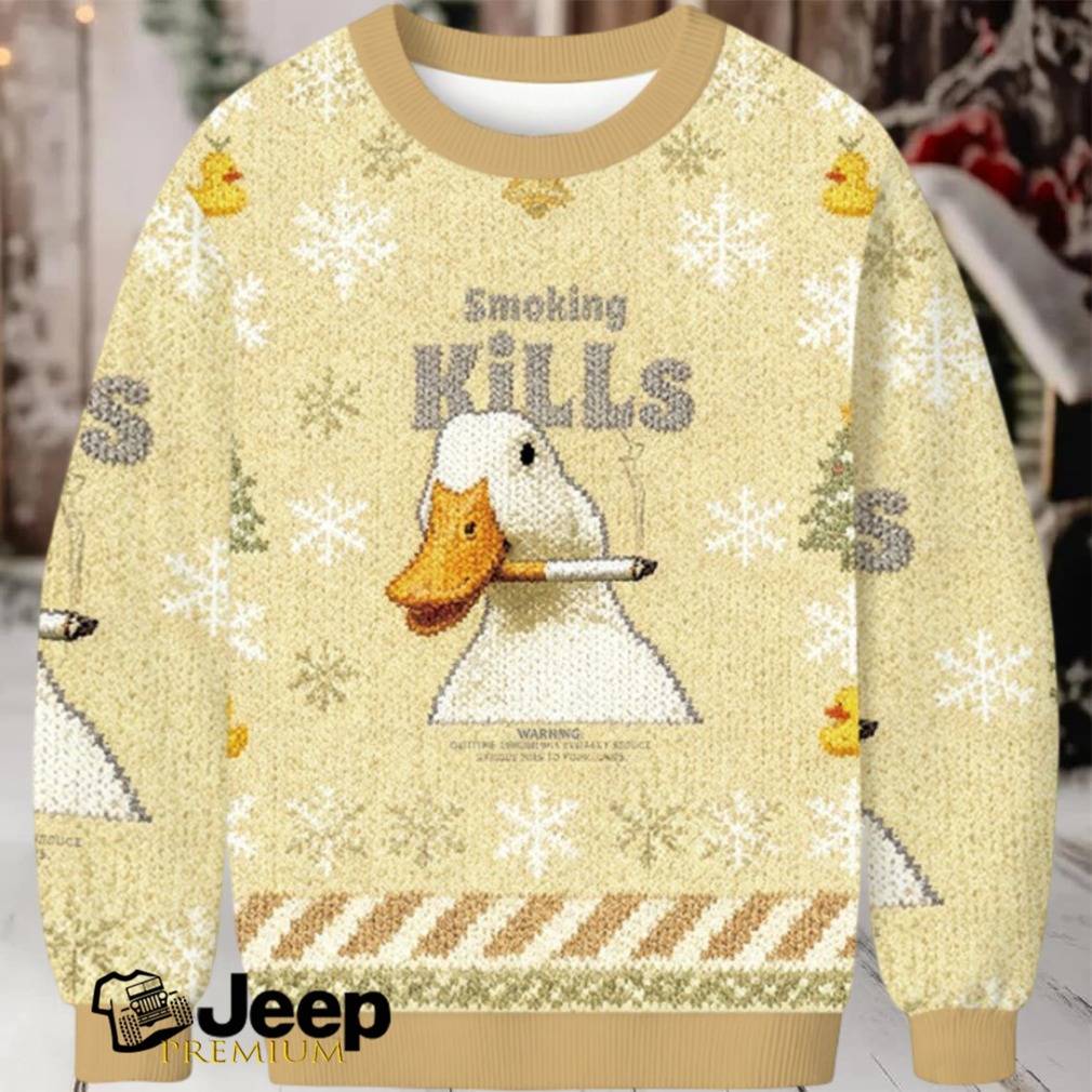 Goose Smoking Funny Meme Christmas Ugly Sweatshirt Goose Smoking Funny Meme Christmas Ugly Sweatshirt