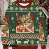 Meowlboro Smoking Cat Funny Christmas Ugly Sweatshirt