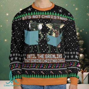Gremlins Start Singing Christmas Carols Ugly Christmas Sweatshirt