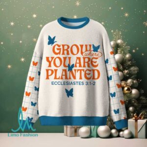Grow Where You Are Planted Furry Christian Lightweight Sweater