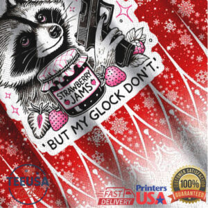 Gun Wielding Raccoon Fun Christmas Ugly Sweatshirt