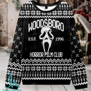 Halloween Black Horror Club Christmas Knit Sweatshirt