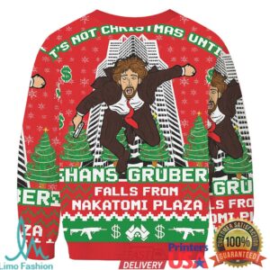 Hans Gruber Fall Nakatomi Plaza Die Hard Christmas Ugly Sweatshirt