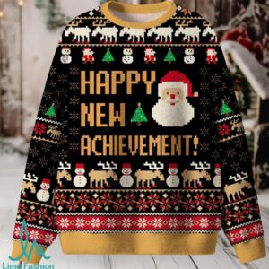 Happy New Achievement Unisex Ugly Knit Sweatshirt