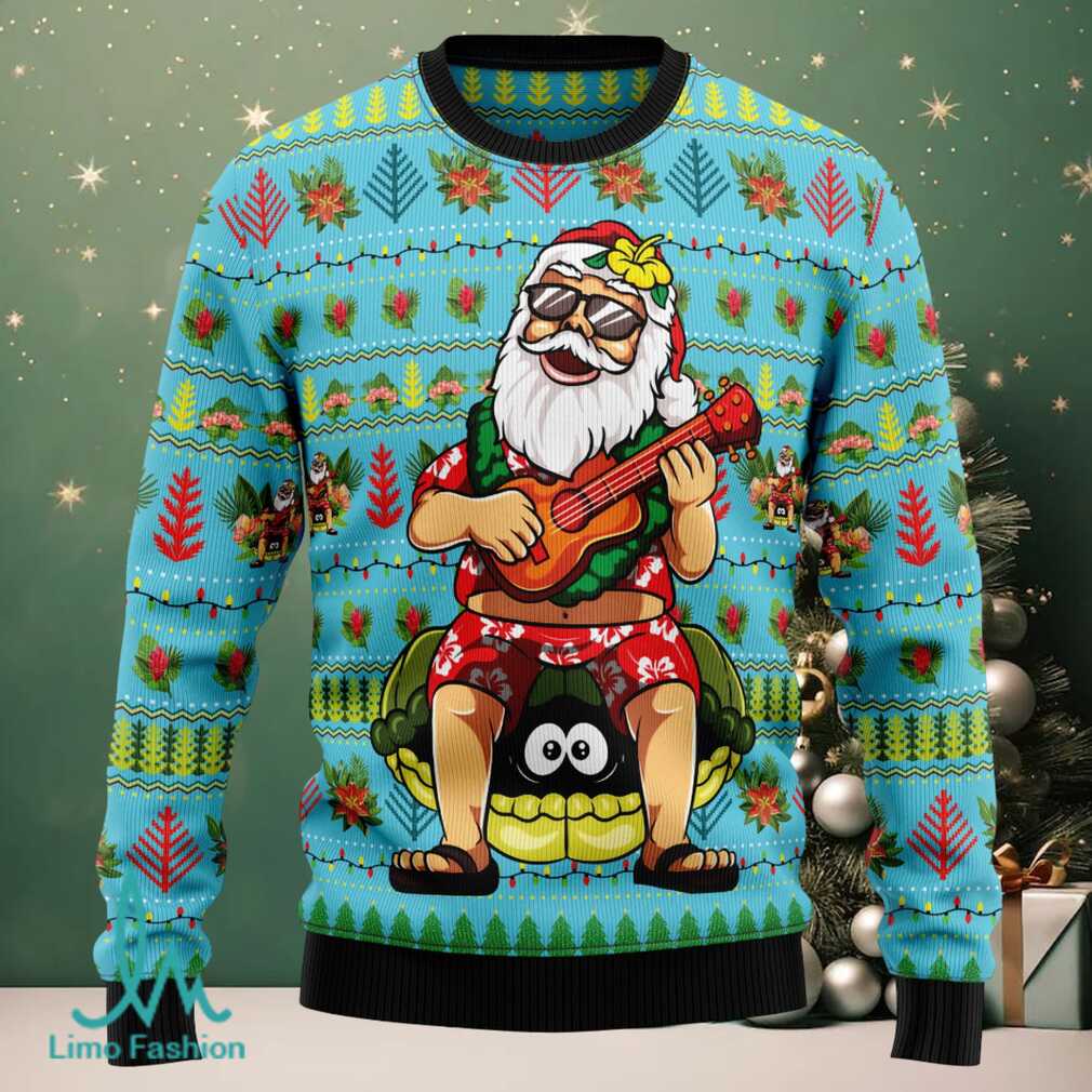 Hawaiian Christmas Santa Claus Ugly Christmas Sweater Hawaiian Christmas Santa Claus Ugly Christmas Sweater