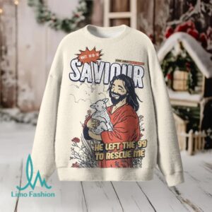 He Left The 99 To Rescue Me Furry Christian Lightweight Sweaters