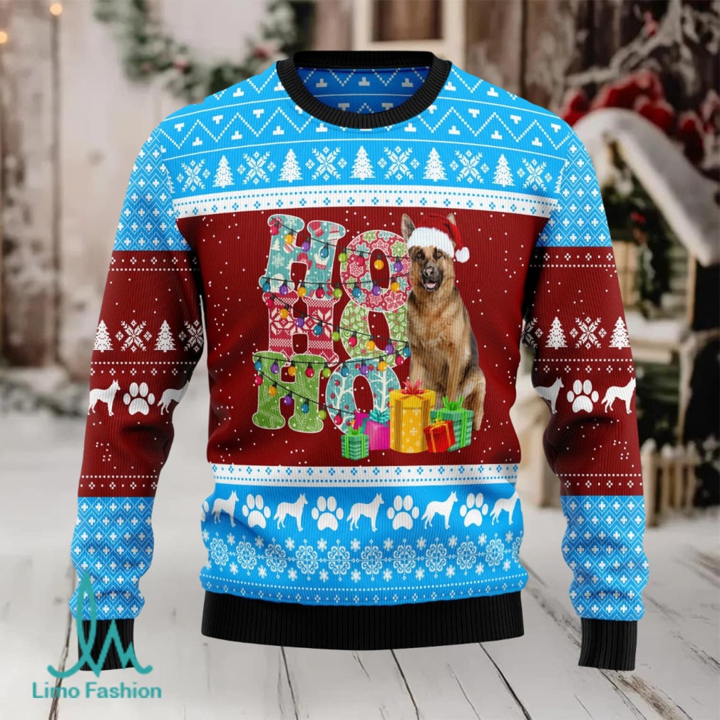 HoHoHo German Shepherd Ugly Christmas Sweater HoHoHo German Shepherd Ugly Christmas Sweater