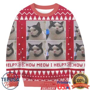 How Meow I Help Christmas Ugly Sweatshirt