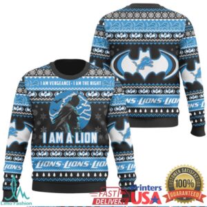 I Am A Lion Detroit Lions Batman Fan Ugly Sweater