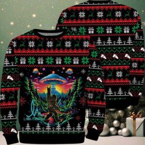 I Believe In Bigfoot Christmas   Funny Ugly Christmas Sweater