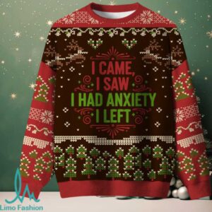 I Came I Saw Ugly Christmas Fuzzy Fleece Sweatshirt