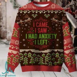 I Came I Saw Ugly Christmas Fuzzy Fleece Sweatshirt