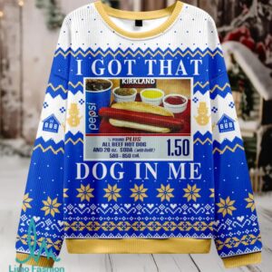 I Got That Hot Dog In Me Christmas Knit Sweatshirt
