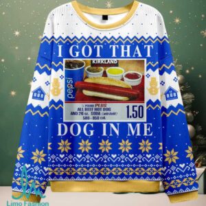 I Got That Hot Dog In Me Christmas Knit Sweatshirt