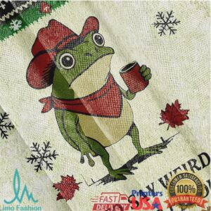 I Have To Say Weird Stuff Or I Will Die Funny Frog Christmas Ugly Sweatshirt