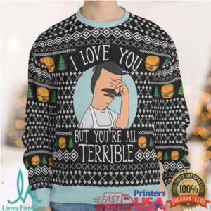 I Love You Bob's Burger Ugly Christmas Sweatshirt