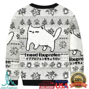I Need Ibuprofen Cat Christmas Ugly Sweatshirt