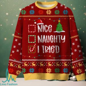 I Tried Ugly Christmas Fuzzy Fleece Sweatshirt