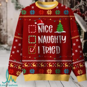 I Tried Ugly Christmas Fuzzy Fleece Sweatshirt