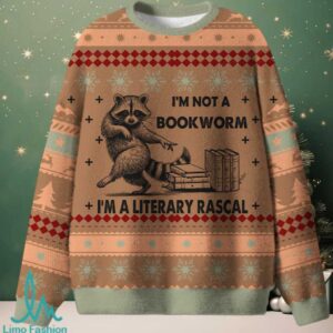 I'm Not A Bookworm I'm A Literary Rascal Unisex Ugly Knit Sweatshirt
