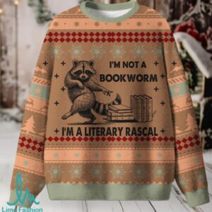 I'm Not A Bookworm I'm A Literary Rascal Unisex Ugly Knit Sweatshirt