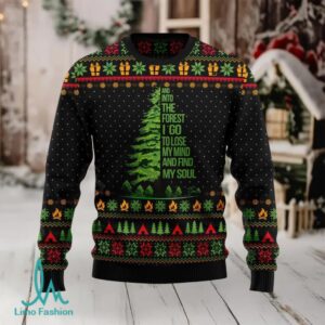 Into The Forest I Go Camping Ugly Christmas Sweater