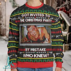 Invited To The Christmas Party Die Hard Ugly Christmas Sweatshirt