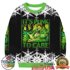 It's Punk to Care Christmas Ugly Sweatshirt