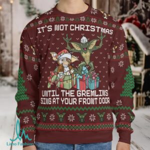 It's not Christmas until The Gremlins sings at your front door Ugly Christmas Sweatshirt