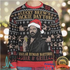 Jackie Daytona Regular Human What We Do In The Shadows Ugly Christmas Sweatshirt