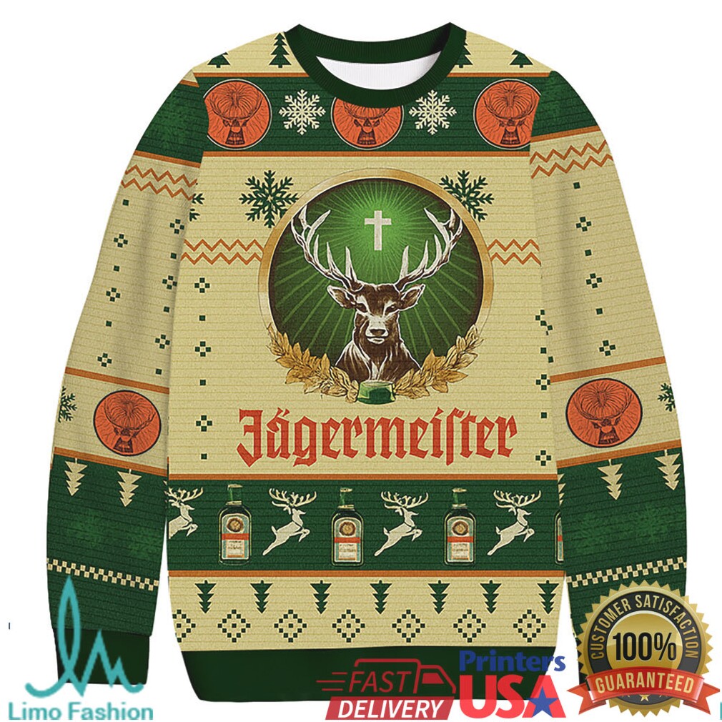 Jagermeister Elk Christmas Ugly Sweatshirt Jagermeister Elk Christmas Ugly Sweatshirt