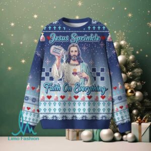 Jesus Sprinkle Faith On Everything Christian Lightweight Sweater