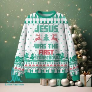 Jesus Was The First Scarecrow Christian Lightweight Sweater