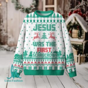 Jesus Was The First Scarecrow Christian Lightweight Sweater