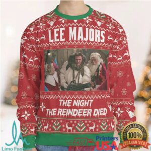 Lee Majors The Night the Reindeer Died Ugly Christmas Sweatshirt
