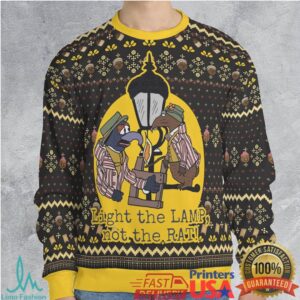 Light The Lamp Not The Rat Ugly Christmas Sweatshirt