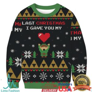 Link To My Heart Zelda Christmas Ugly Sweatshirt