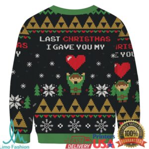 Link To My Heart Zelda Christmas Ugly Sweatshirt