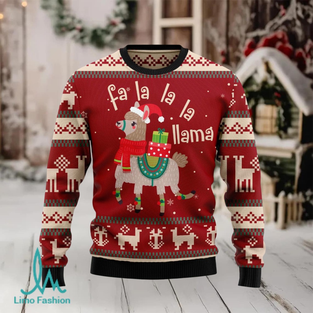 Llama Lalala Ugly Christmas Sweater Llama Lalala Ugly Christmas Sweater