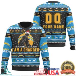 Los Angeles Chargers Batman I Am A Charger Fan Ugly Christmas Sweater